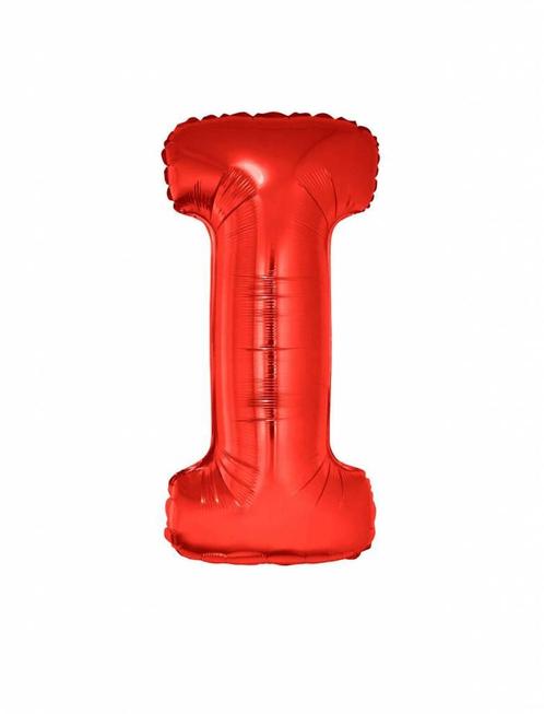 Folieballon Rood Letter I groot, Hobby en Vrije tijd, Feestartikelen, Nieuw, Ophalen of Verzenden