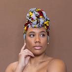 Afrikaanse Rood / gele bloemen hoofddoek - headwrap, Kleding | Dames, Hoeden en Petten, Ophalen of Verzenden, Nieuw