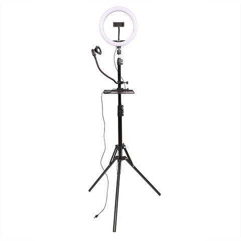 StudioKing LED Vlog Set SK-K190 met Ringlamp en, Audio, Tv en Foto, Fotocamera's Digitaal, Gebruikt, Overige Merken, Verzenden
