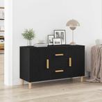 vidaXL Dressoir 100x36x60 cm spaanplaat zwart eikenkleurig, Verzenden, Nieuw, Overige houtsoorten