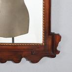 Mahoniehouten spiegellijst met goudkleurig lijstwerk ca 189, Antiek en Kunst, Antiek | Spiegels, Ophalen of Verzenden