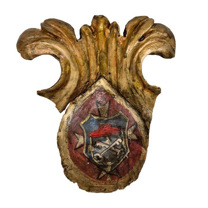 Decoratief ornament - Italië - Kerkelijk wapen, Antiek en Kunst, Kunst | Niet-Westerse kunst