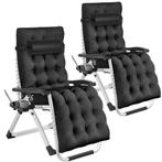 Ligstoel Cloud inklapbaar, traploos verstelbaar - zwart, Set, Verzenden, Nieuw