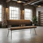 Leren eetkamerbank Solid - Granada Taupe (taupe/bruin) -, Ophalen of Verzenden, Nieuw, Leer