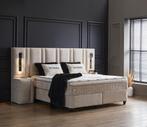 Opberg Boxspring Riviera Beige - 160x200 cm, Verzenden, Nieuw, Beige, Modern