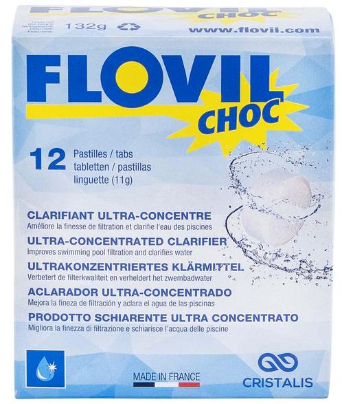 Flovil Choc vlokmiddel - 12 tabletten, Tuin en Terras, Zwembad-toebehoren, Nieuw, Verzenden