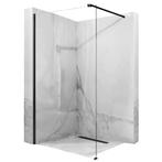 REA Douchewand - Mat Zwart - Veiligheidsglas - 110 cm - I..., Ophalen of Verzenden, Nieuw