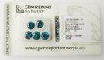 5 pcs Diamant (Kleurbehandeld) - 3.70 ct - Rond - P1 - Gem, Nieuw