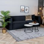 40% Korting: Velvet bank 3-zits Memphis zwart, Huis en Inrichting, Ophalen, Zo goed als nieuw, Stof, Velvet chique, Modern
