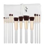 Luxe Make-up Brush Set Wit - 12 pcs, Ophalen of Verzenden, Nieuw, Make-up