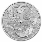 Chinese Myths & Legends - Dragon and Koi 1 oz 2023, Postzegels en Munten, Verzenden, Oost-Azië, Losse munt, Zilver