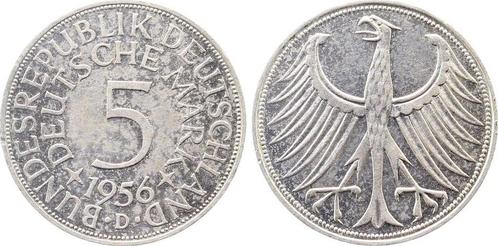 5 Mark Duitsland 5 duitse Mark 1956 D vz+ min Randfehler..., Postzegels en Munten, Munten | Europa | Niet-Euromunten, Verzenden
