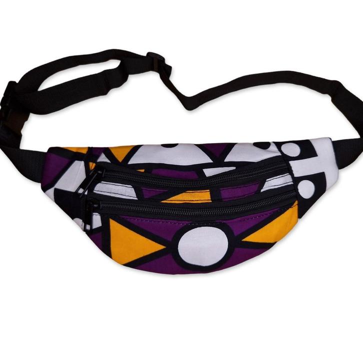 Afrikaanse print heuptasje / Fanny pack - Paarse Samakaka -, Sieraden, Tassen en Uiterlijk, Tassen | Damestassen, Nieuw, Ophalen of Verzenden