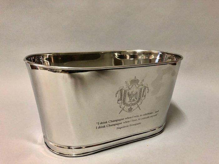 Wijnkoeler - met gegraveerde tekst van Lily Bollinger en, Antiek en Kunst, Kunst | Designobjecten