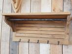 Teak wandkapstok 100cm - Naturel, Huis en Inrichting, Badkamer | Badkamermeubels, 50 tot 100 cm, Nieuw, Minder dan 100 cm, 25 tot 50 cm