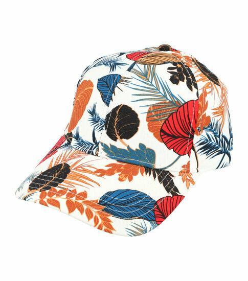 Cap Tropische Planten Patroon Maat 54cm - 58cm Color Wit, Kleding | Dames, Hoeden en Petten