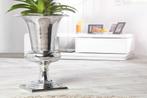 Design vaas GOAL 60cm zilver plantenbak aluminium - 21708, Huis en Inrichting, Woonaccessoires | Vazen, Ophalen of Verzenden, Nieuw
