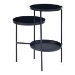 [en.casa] Bijzettafel Mölndal 70x58x37 cm zwart, Huis en Inrichting, Tafels | Bijzettafels, Verzenden, Nieuw