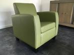 Fauteuil - groen leer, Huis en Inrichting, Fauteuils, Ophalen of Verzenden, Nieuw, Leer