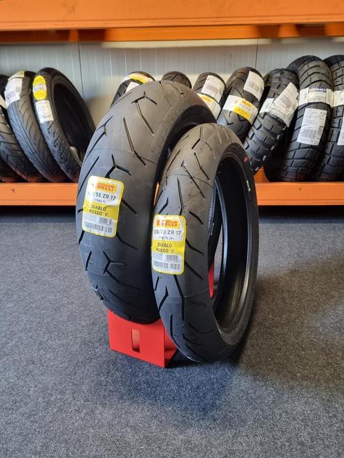 Pirelli Diablo Rosso II Motorbanden set Seizoen 24 ACTIE!!!, Motoren, Onderdelen | Overige, Nieuw, Ophalen of Verzenden