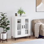 vidaXL Dressoir 69,5x34x90 cm bewerkt hout hoogglans wit, Verzenden, Nieuw, 50 tot 100 cm, 25 tot 50 cm