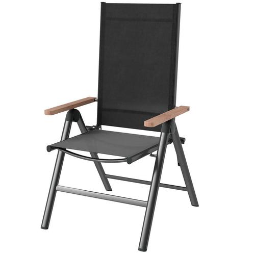 TRUUSK Tuinstoel Van Staal Vouwstoel Met Armleuningen Inklap, Tuin en Terras, Overige Tuin en Terras, Nieuw, Verzenden