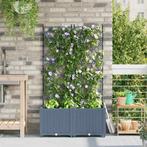 vidaXL Tuindruppel met Trellis 2 pcs Lichtgrijs 80 x 40 x, Verzenden, Nieuw, Minder dan 60 cm, 60 cm of meer