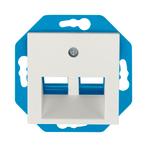 Modular Jack 30° 2-voudig met Centraalplaat V1/J1 serie, Ophalen of Verzenden, Nieuw