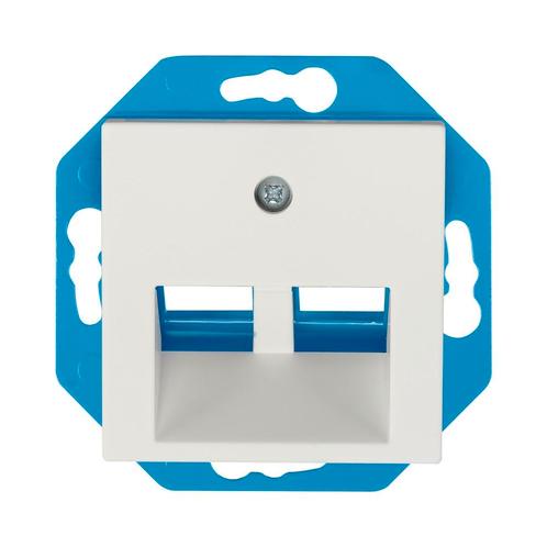 Modular Jack 30° 2-voudig met Centraalplaat V1/J1 serie, Doe-het-zelf en Verbouw, Elektra en Kabels, Nieuw, Ophalen of Verzenden