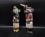 2 Poupées dans le style Kachina / Hopi - sculptuur (Zonder, Antiek en Kunst, Kunst | Niet-Westerse kunst