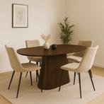 Mangohouten Eettafel Mick capsule bruin 240×110 cm, Huis en Inrichting, Tafels | Eettafels, Verzenden, Nieuw, Industriële meubels