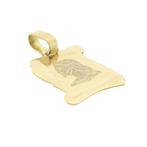 Gouden hanger van het gezicht van Jezus op perkament, Ophalen of Verzenden, Gebruikt, Goud, Overige merken