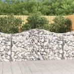 vidaXL Schanskorf gewelfd 200x50x100/120 cm gegalvaniseerd, Tuin en Terras, Bloembakken en Plantenbakken, 100 cm of meer, Verzenden