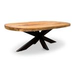 Salontafel Deens ovaal Björn mango incl. spinpoot, Huis en Inrichting, Tafels | Salontafels, Overige materialen, 100 tot 150 cm