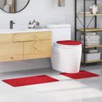vidaXL Antislip Badmat Set 3 pcs Rood 50 x 50 cm PP, Huis en Inrichting, Verzenden, Nieuw, Rood