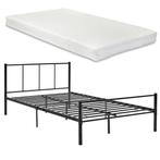 Metalen bedframe Hercules incl. matras zwart 120x200 cm, Huis en Inrichting, Slaapkamer | Bedden, Nieuw, Verzenden