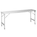 GGM Gastro | RVS werktafel - inklapbaar - 2000x600mm |, Verzenden, Nieuw in verpakking, Meubilair