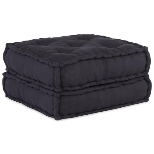 vidaXL Poef modulair 70x70x36 stof antracietkleurig, Huis en Inrichting, Woonaccessoires | Kussens, Nieuw, Verzenden