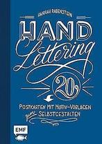 Handlettering: 20 Postkarten mit Motiv-Vorlagen zum...  Book, Hannah Rabenstein, Zo goed als nieuw, Verzenden