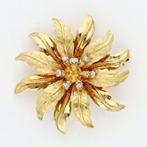 Broche - 18 karaat Geel goud - Diamant, Sieraden, Tassen en Uiterlijk, Antieke sieraden