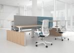 Elektrisch verstelbaar duo bureau met wangen | Motion 140x80, Verzenden, Nieuw in verpakking, Bureau