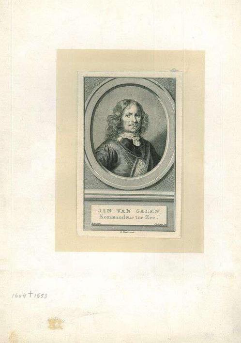 Portrait of Johan Jan van Galen, Antiek en Kunst, Kunst | Etsen en Gravures