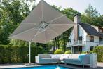 4 Seasons Outdoor Siesta PREMIUM 300 x 300 taupe, wit frame, Tuin en Terras, Tuinsets en Loungesets, Ophalen of Verzenden, Nieuw