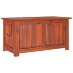 vidaXL Kist Massief Acaciahout Bruin | 45% Korting | OP = OP, 100 tot 150 cm, 50 tot 75 cm, Nieuw, Ophalen of Verzenden