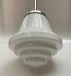 Plafondlamp - opaline glass chrome pendant