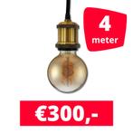 LED Railverlichting Horeca Craft Gold 4 spots + 4M rails, Ophalen of Verzenden