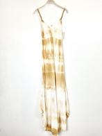 Baltische print zomer bandjes maxi jurk in kleur CAMEL, Nieuw