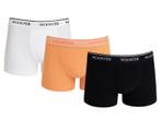3-Pack WOOSTER® Jongens Boxershorts - Zwart-Wit-Zalmoranje, Verzenden, Nieuw