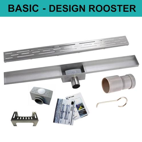 RVS Douchegoot BASIC met uitneembaar sifon 90x7cm 6,7cm diep, Doe-het-zelf en Verbouw, Sanitair, Douche, Nieuw, Ophalen of Verzenden