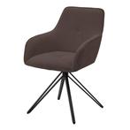 Eetkamerstoel / Draaistoel / Kuipstoel Clyde - Bruin - Metal, Verzenden, Nieuw